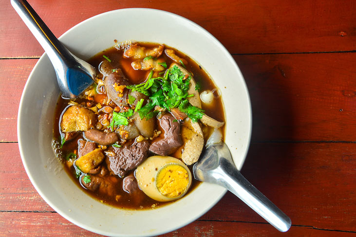 Thai style beef soup