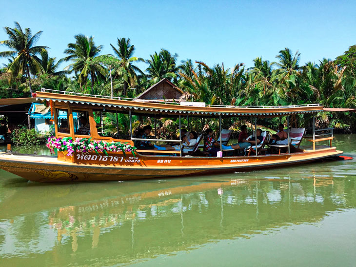 Long tail boat on Mae Klong River