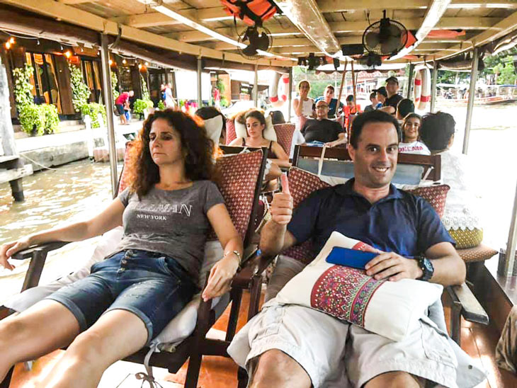 Get relaxed with foot massage while cruising along Mae Klong River